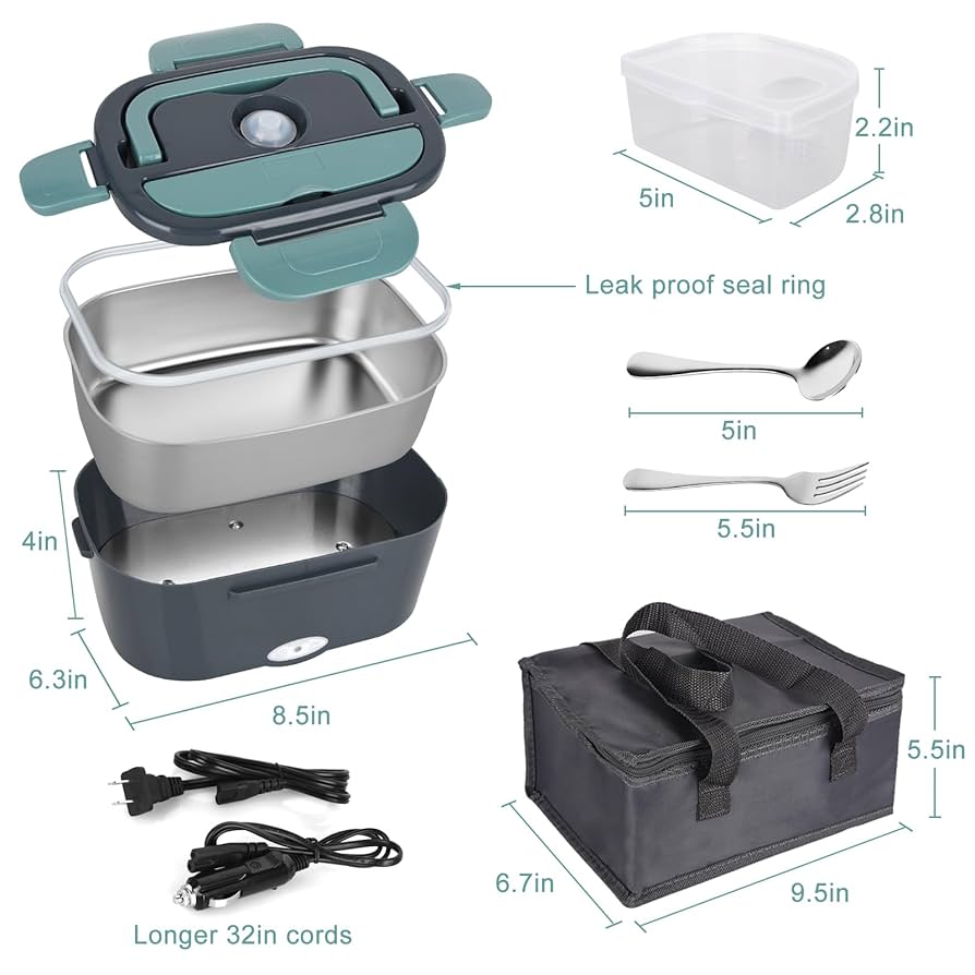 Electric Lunch Box Food Heater, 3 in 1 Ultra Quick Heated